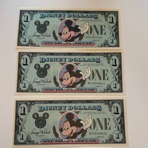 Rare 1987 D Series Disney Mickey Mouse Dollars